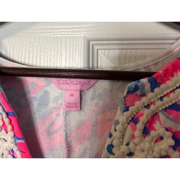 Lilly Pulitzer Women’s Lobster Dress neon pink Size Medium - Picture 2 of 6